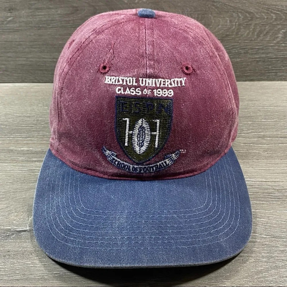 Vintageā1999Ā ESPNāBristol University Sunny Delight NFL StrapBack Dad Hat - Picture 1 of 7